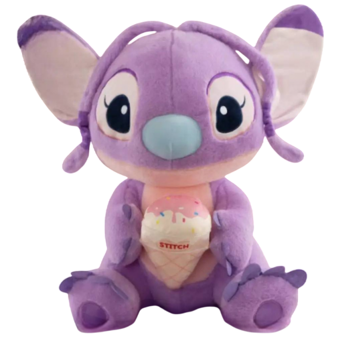 Игрушка-подушка «Стич» с пледом внутри (фиолетовый) - 